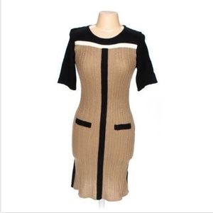 Tahari Medium Sweater Dress Colorblock